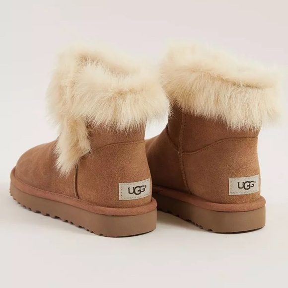 UGG Milla Chestnut Brown Leather Boots - Picture 2 of 12